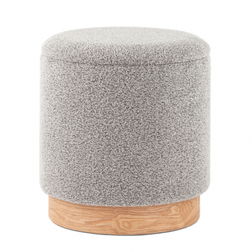 Пуф с ящиком Холли S букле серый