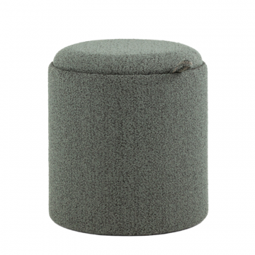 Пуф-столик с ящиком Хюгге XS букле темно-серый