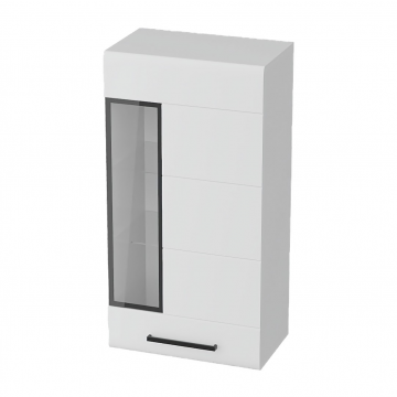 Шкаф-витрина «Кёльн» Белый Аляска/ Белый глянец