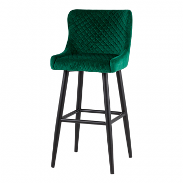 Стул барный Ститч велюр изумрудный