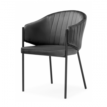 Стул на металлокаркасе Kortni dark grey / black
