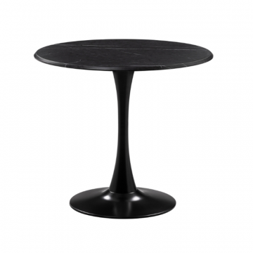 Стол Тулип 90х73 мрамор черный / черный