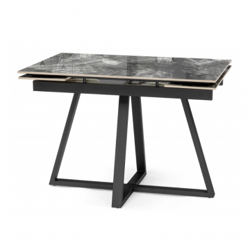 Керамический стол Силлем 120(180)х80 риальто серый темный / черный