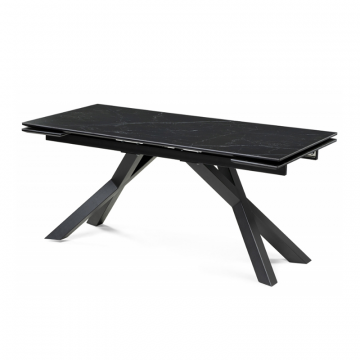 Керамический стол Хеме 180(240)х90х77 shakespeare black / черный