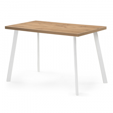 Стол Тринити Лофт 120х60х75 25 мм дуб вотан / матовый белый