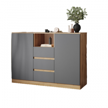 Комод  Маллоу-2 дуб вотан / графит софт