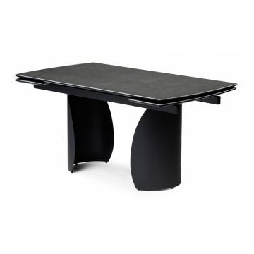 Керамический стол Готланд 160(220)х90х79 ink gray / черный