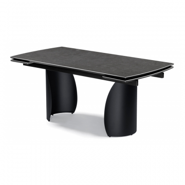 Керамический стол Готланд 180(240)х90х79 ink gray / черный