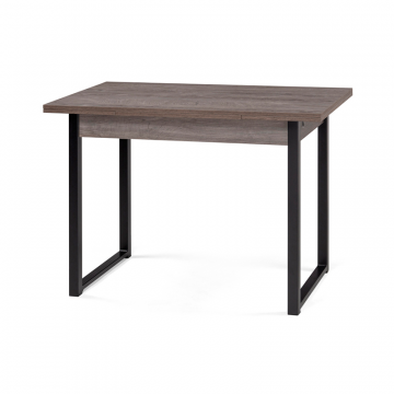 Деревянный стол Форли 110(170)х67х77 рошелье / черный матовый