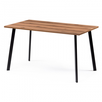 Стол Тринити Лофт 140x80x75 25 мм дуб делано темный / матовый черный