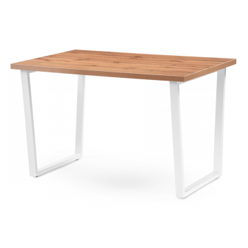 Стол Лота Лофт 120х74х75 25 мм дуб вотан / матовый белый