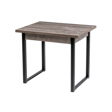 Стол Форли 90(150)х67х77 дуб рошелье / черный матовый