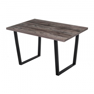 Стол Эльпатия 110х75х75 дуб рошелье / черный матовый