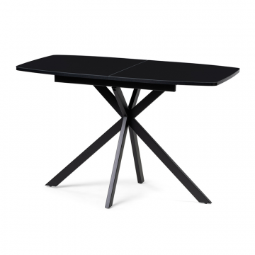 Стеклянный стол Тамаса 120(150)х70х76 черный