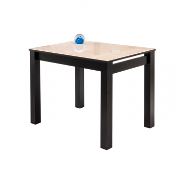 Стеклянный стол Раймунд 100х70х77 венге / бежевый