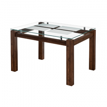 Стеклянный стол Бран 104х74х76 дерево белое