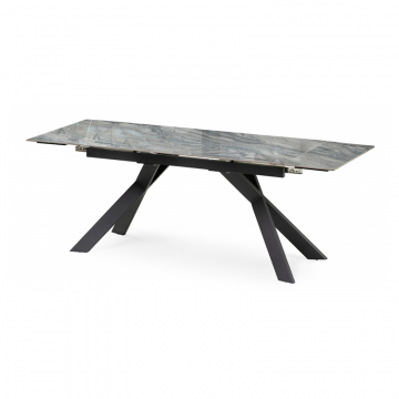 Керамический стол Хилбри 140(200)х80х76 оробико / черный