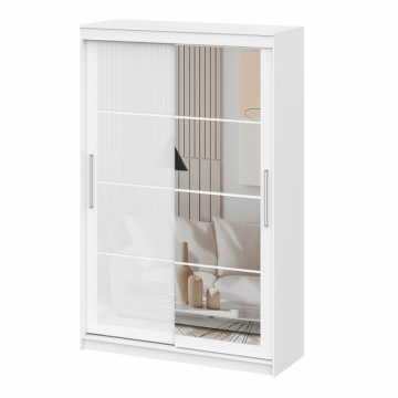 Шкаф-купе Лайн 1.6 белый текстурный