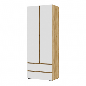 Шкаф Элла ШК 01 белый / дуб крафт золото