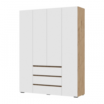 Шкаф Элла ШК 05 белый / дуб крафт золото