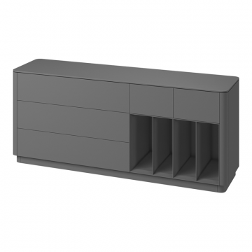 Тумба Tammi 5 ящиков 4 полки ширина 200 см (серый)