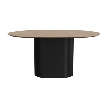 Стол обеденный Type овальный 160*95 см (натуральный дуб, черный)