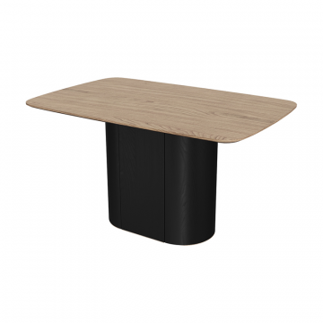 Стол обеденный Type прямоугольный 140*90 см (натуральный дуб, черный)