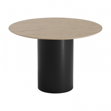 Стол обеденный Type D 110 см основание D 43 см (натуральный дуб, черный)