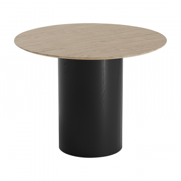 Стол обеденный Type D 100 см основание D 43 см (натуральный дуб, черный)