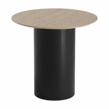 Стол обеденный Type D 80 см основание D 39 см (натуральный дуб, черный)