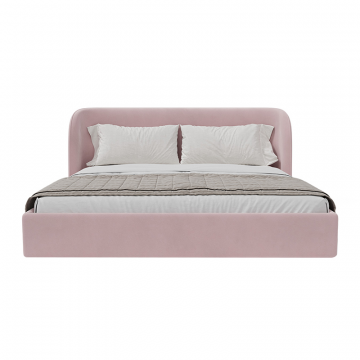 Кровать двуспальная Classic 200 см (розовый, велюр)