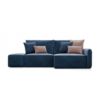 ПОРТЛЕНД Диван угловой с банкеткой синий