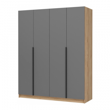 Шкаф Широн 1600 графит серый / дуб крафт золото