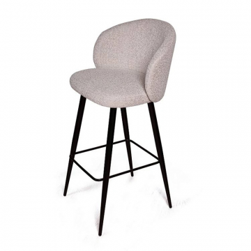 Стул барный Vito, букле серый / опора конус