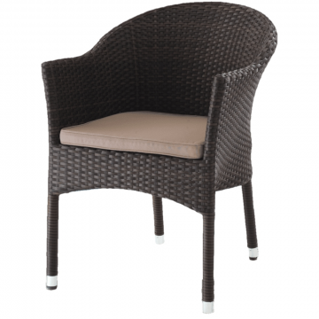 Плетеное кресло AFM-353BL Brown + подушка