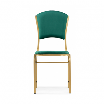 Стул на металлокаркасе Арналд зеленый / золотой