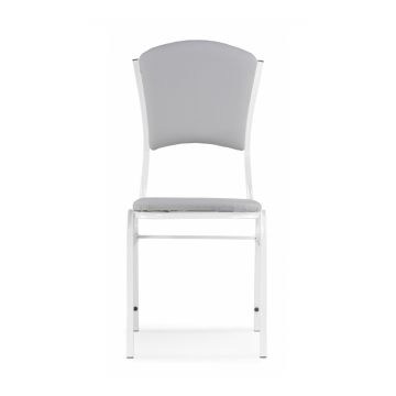 Стул на металлокаркасе Арналд светло-серый / белый