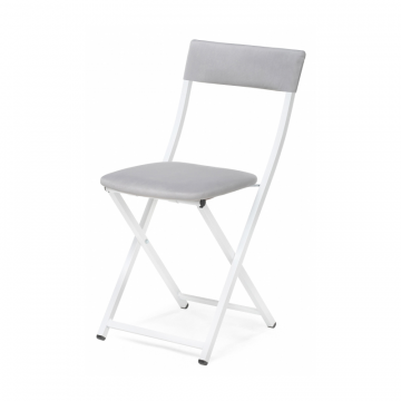 Стул на металлокаркасе Elevis светло-серый / белый