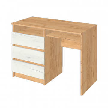 Столик туалетный Зара, дуб крафт золотой, крафт белый