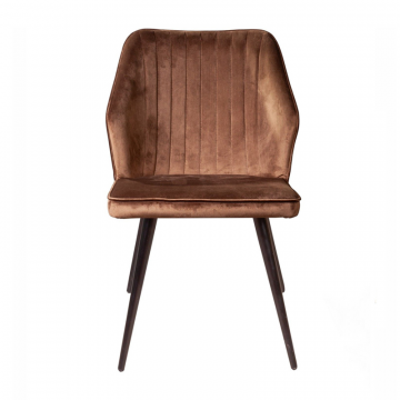 Стул Berg поворотный 360 градусов, бархат коричневый 12/ черный конус