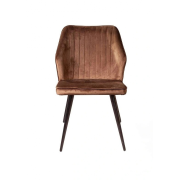 Стул Berg поворотный 360 градусов, бархат коричневый 12/ черный конус