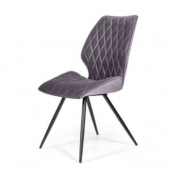 Стул Flash ромб, бархат серый 27