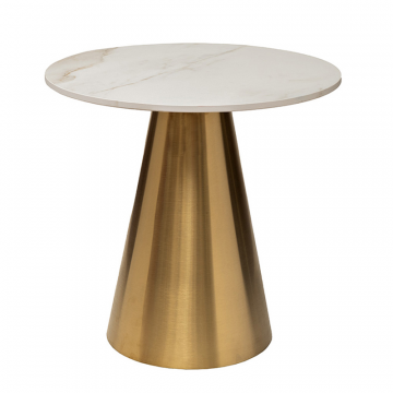 76AR-00920 Стол журнальный керамогранит белый