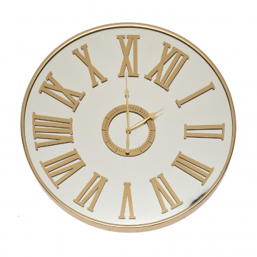 79MAL-5844-60 Часы настенные зеркальные/золото d60см