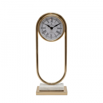 79MAL-5852-36 Часы настольные с мраморным основанием h36см