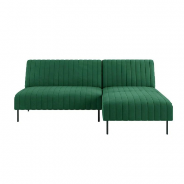 Baccara диван-кровать с шезлонгом, без подлокотников, бархат зеленый 19