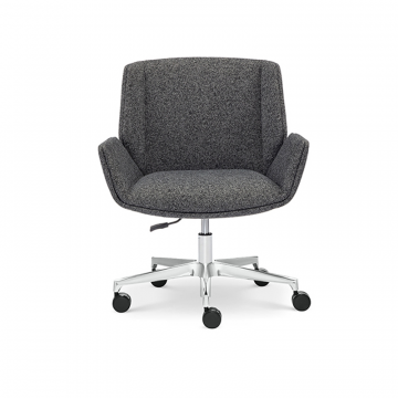 Офисное кресло Overtime с низкой спинкой на крестовине с колесами