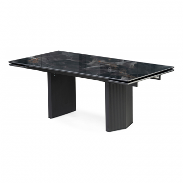 Керамический стол Монерон 200(260)х100х77 black paradise / черный