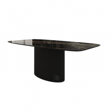 Стол Nolan 180, керамика глянцевая, черная