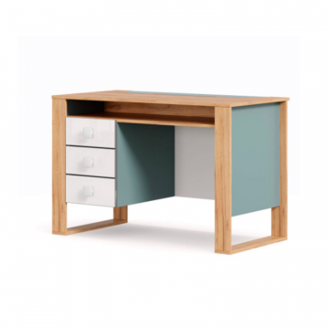 Агата Стол (Дуб Золотой/Белый/Сумеречный голубой)